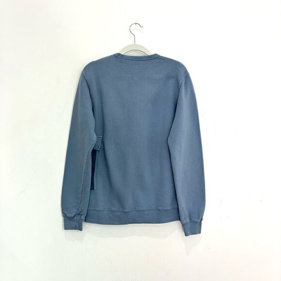 C.P. Company Crewneck Sweatshirt With Side Pocket Blue - Picture 3 of 7